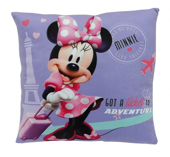 Minnie Mouse Kussen meisjes paars 34 x 34 x 11 cm