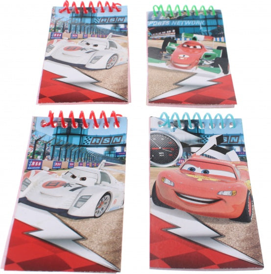 notitieboekjes 10 cm Cars 4 stuks