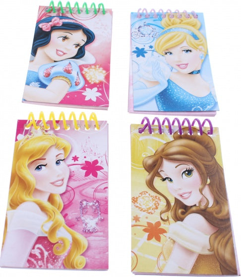 notitieboekjes 10 cm Prinsessen 4 stuks
