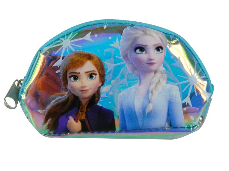 portemonnee Frozen 12 x 7 cm holografisch blauw