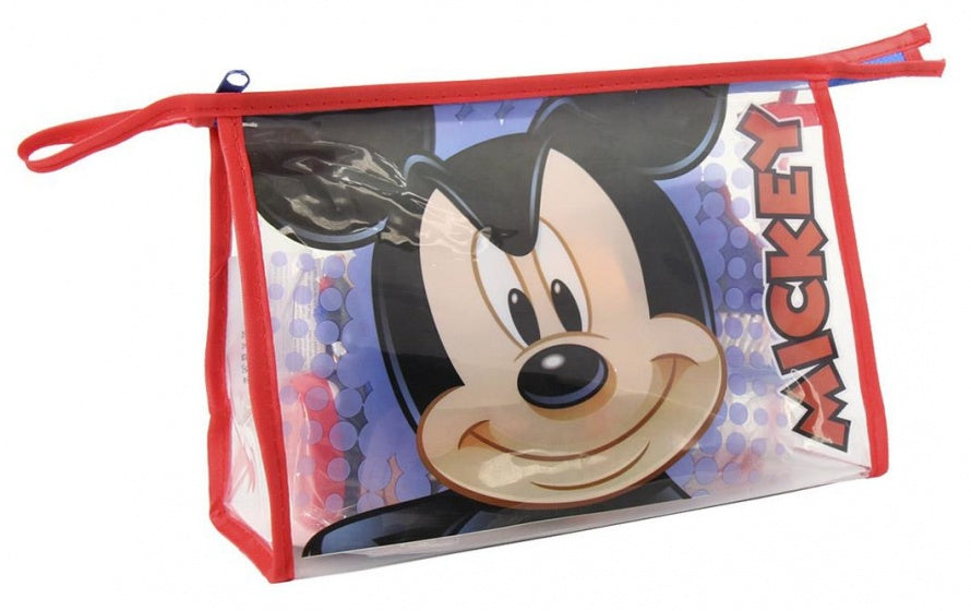 toilettas gevuld Mickey Mouse 6-delig junior blauw/rood