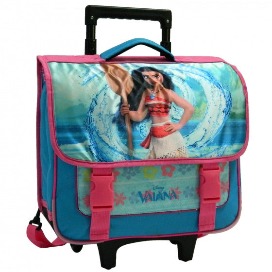 trolley-rugzak Vaiana blauw/roze 16 liter