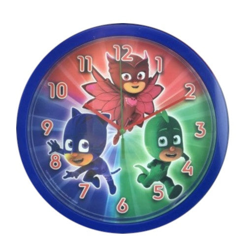 wandklok PJ Masks 25 cm blauw