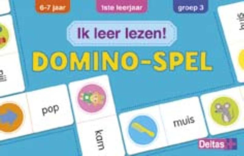 domino spel Ik leer lezen! 14 cm 28 kaartjes