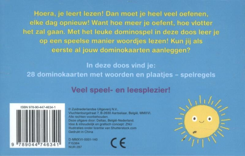 domino spel Ik leer lezen! 14 cm 28 kaartjes