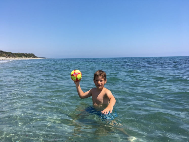 mini-beachvolleybal geel maat 2