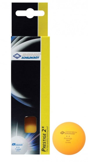 tafeltennisballen 2 Star Prestige 3 stuks oranje