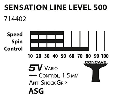 tafeltennisbat Sensation 500 zwart