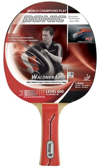Tafeltennisbat Waldner 600 zwart/rood
