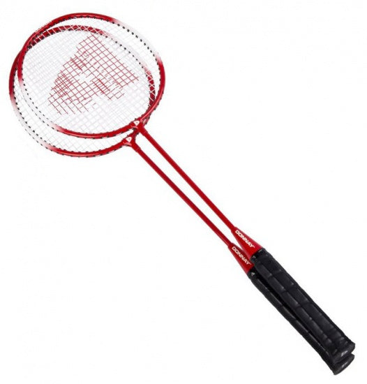 Badmintonset staal rood per set