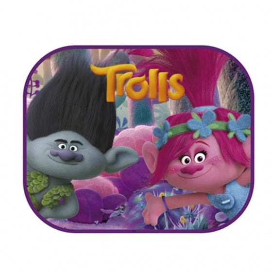 zonnescherm Trolls 2 stuks 45 x 36 cm + kleurplaat