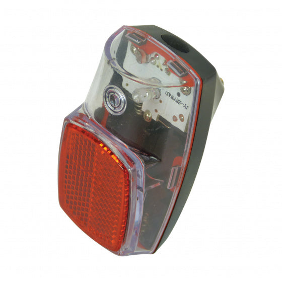 achterlicht/reflector led batterijen rood/transparant
