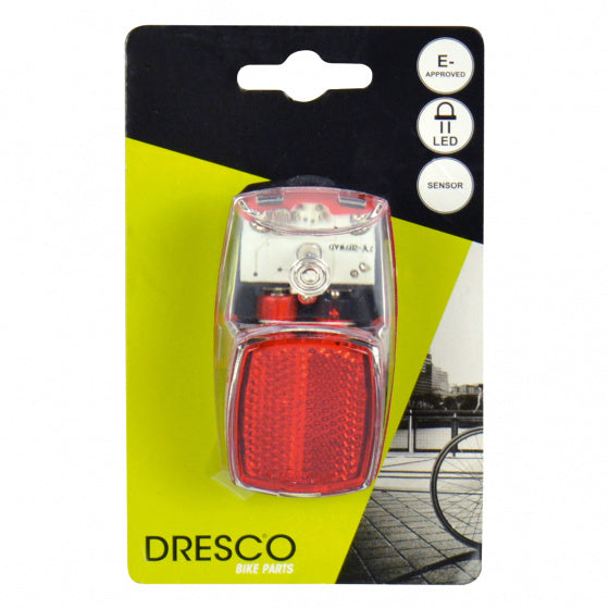 achterlicht/reflector led batterijen rood/transparant