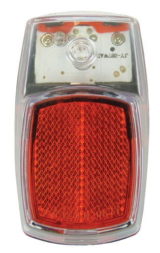 achterlicht/reflector led batterijen rood/transparant
