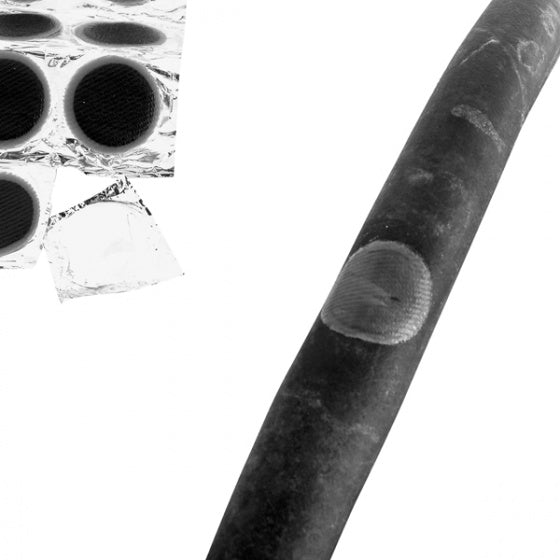 binnenbandpleister 25 mm rubber zwart 12 stuks