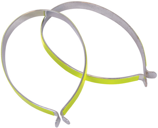 broekklemmen staal zilver/groen one-size 2 stuks