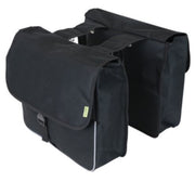 dubbele fietstas Basic Shopper 26 liter nylon zwart