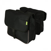 dubbele fietstas Basic Shopper 32 liter nylon zwart