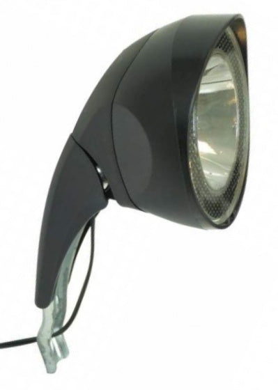 koplamp 10 lux halogeen naafdynamo voorvork zwart