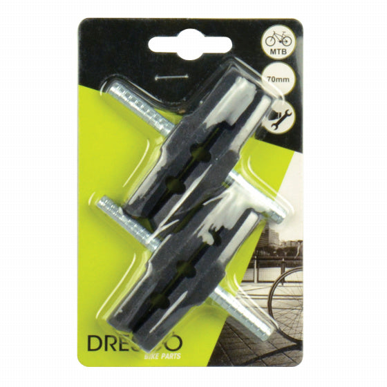remblokken MTB 70 mm metaal zwart 4 stuks