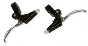 remgrepenset V-brake metaal zwart/zilver 2-delig