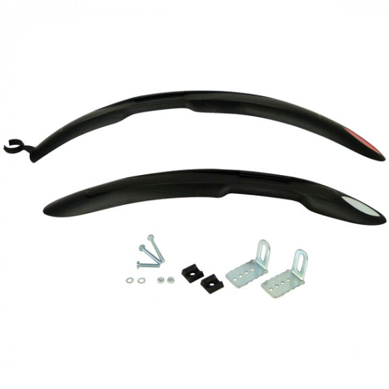 spatbordset MTB 24/26 inch zwart 3-delig