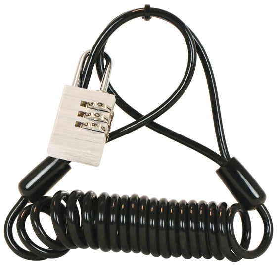 spiraalslot 150 cm RVS/polyester zilver/zwart