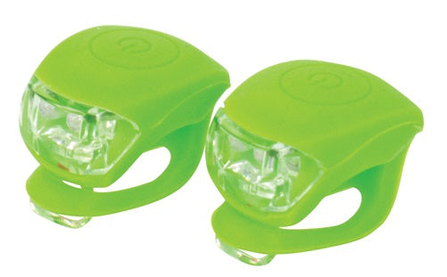 verlichtingsset led batterijen siliconen lime 2-delig