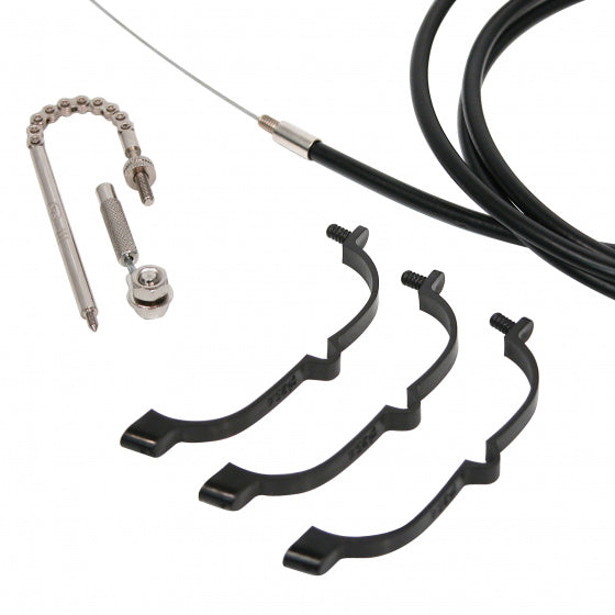 versnellingskabelset zwart/zilver 4-delig