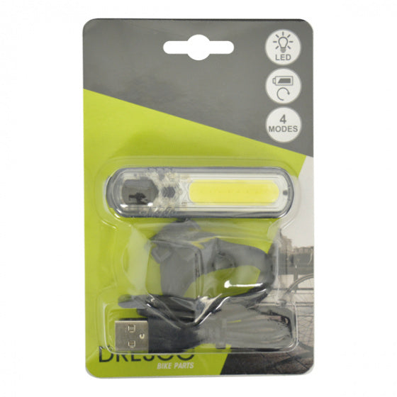 voorlicht COB led USB-oplaadbaar 60 lumen zwart 3-delig