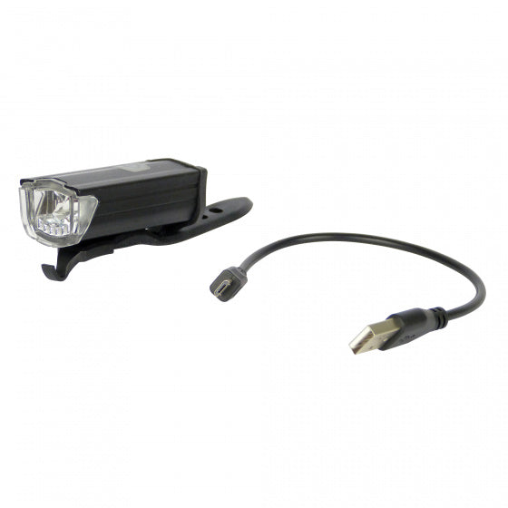 voorlicht USB-oplaadbaar led 200 lumen zwart 3-delig
