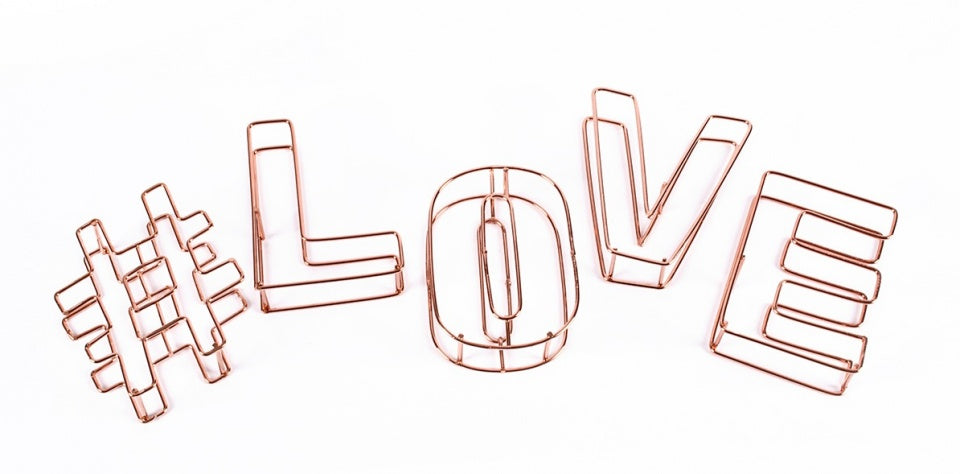 decoratie draadletters 3D #love