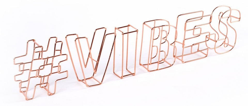 decoratie draadletters 3D #vibes