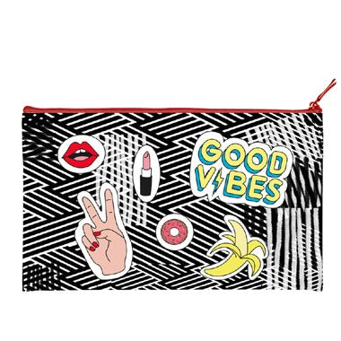 etui Good Vibes 21 x 14 cm zwart