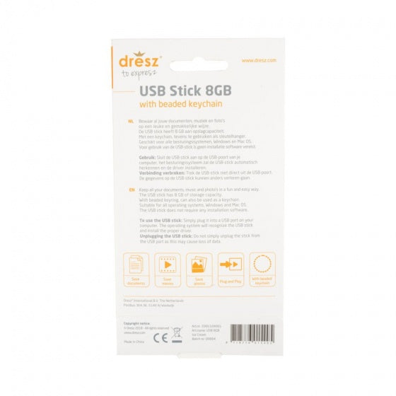 USB-stick en sleutelhanger ijsje 8 GB