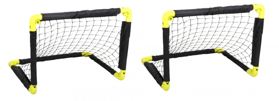 voetbaldoelen 55 cm geel/zwart 2 stuks