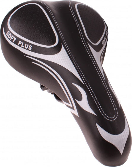 zadel MTB unisex 27 cm zwart/wit