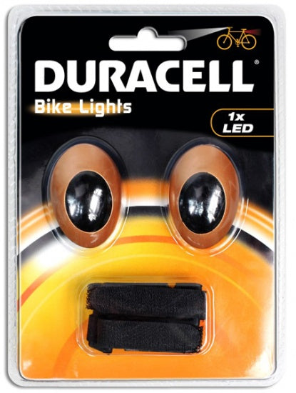 Fietsverlichting Set 2 LED zwart/goud