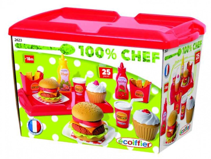 100% Chef: hamburgerset 25-delig