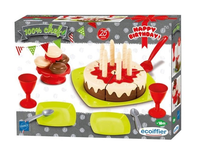 eetset verjaardagstaart