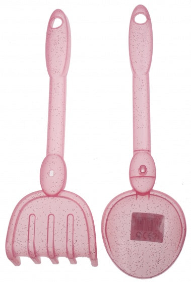 schep en hark roze 30 cm