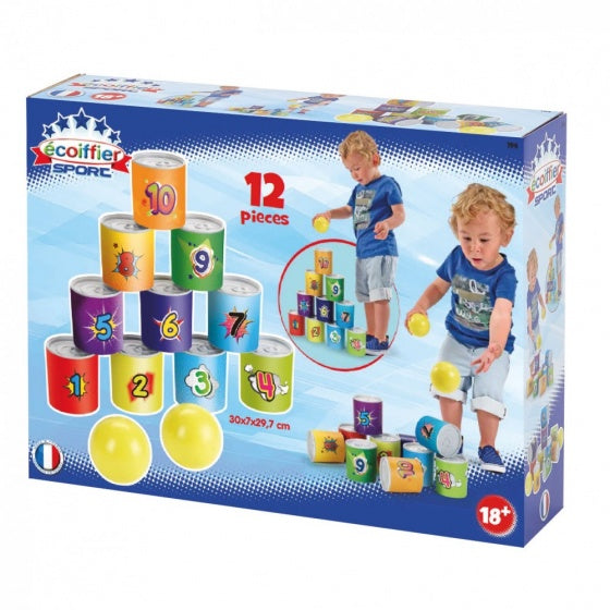 werpspel blikken gooien 12-delig
