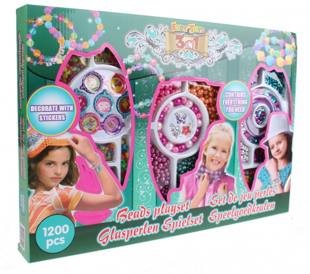 3-in-1 kralenset 1200-delig groen