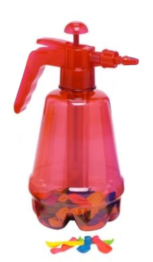 ballonpomp met 100 waterballonnen 29 cm rood