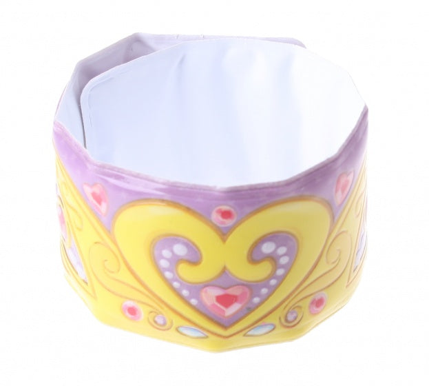 klaparmband hart meisjes paars/geel 22 x 3