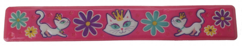 klaparmband poezen meisjes donkerroze 22 x 3