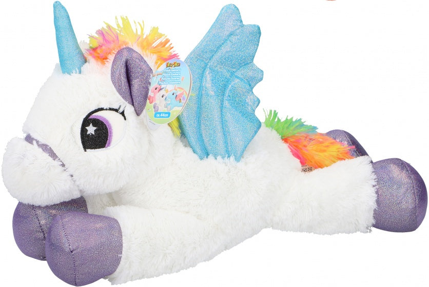 knuffel eenhoorn pluche 44 cm wit