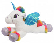 knuffel Unicorn pluche 81 cm wit