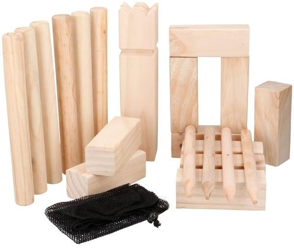 Kubb werpspel hout 22-delig
