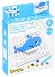 mozaïekpuzzel 4-in-1 junior blauw 59-delig